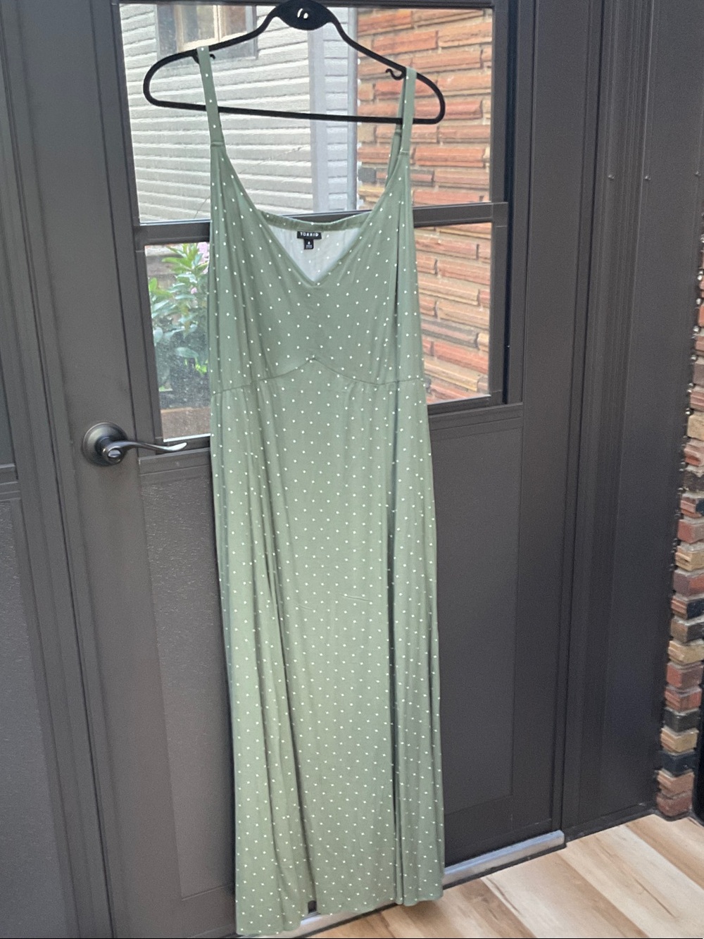 torrid Sage Green Polka Dot Maxi Dress